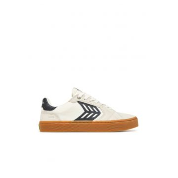 Tenisi barbati -  piele naturala - alb - design modern - confortabil - Alb