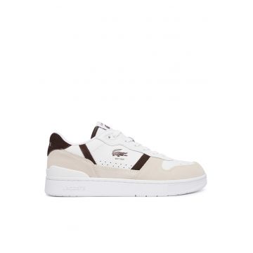 Tenisi barbati -  piele naturala  - alb - interior textil