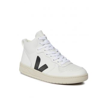 Tenisi barbati -  piele naturala - alb/negru - design minimalist -