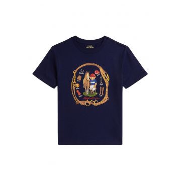 Tricou barbatesc -  bumbac - bleumarin