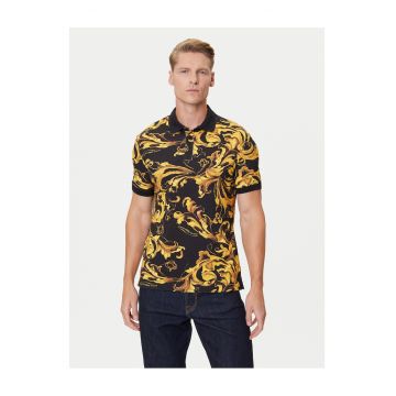 Tricou barbati  negru/galben - bumbac