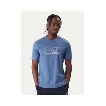 Tricou  pentru barbati - albastru din bumbac - Albastru