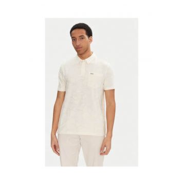 Tricou polo din amestec de bumbac cu buzunar aplicat pe piept