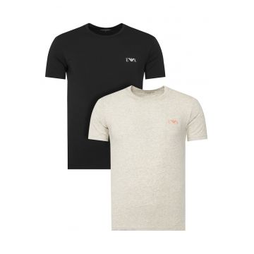 Tricouri Emporio Armani slim fit - Negru/Gri