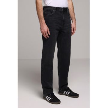 Blugi lejeri cu croiala dreapta Marco - Negru