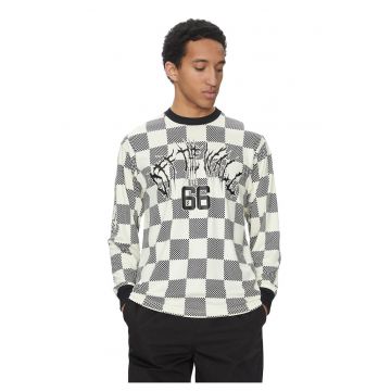 Bluza barbati -  maneca lunga - lejer - negru/galben - poliester -