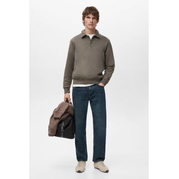 Bluza de trening polo cu croiala regular-fit - Kaki