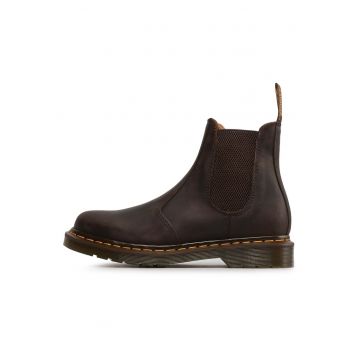 Ghete barbati - Dr Martens - piele naturala - maro - talpa plata