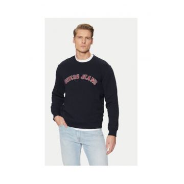 Hanorac din bumbac cu maneci lungi si model logo grafic