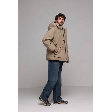 Jacheta softshell cu gluga ajustabila - Bej