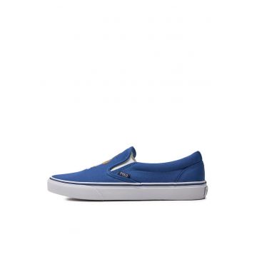 Mocasini barbati -  material textil - albastru - confortabil -