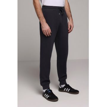 Pantaloni de trening cu snur si terminatii elastice - Negru stins