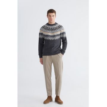 Pantaloni regular fit cu snur de ajustare - Bej