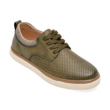 Pantofi BITE THE BULLET kaki, Q165, din piele naturala
