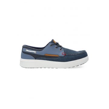 Pantofi marinaresti din material textil si piele ecologica