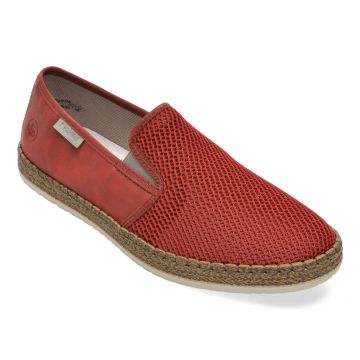 Pantofi RIEKER rosii, B5265, din material textil