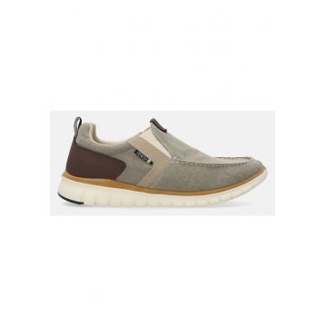 Pantofi slip-on din material textil si piele ecologica