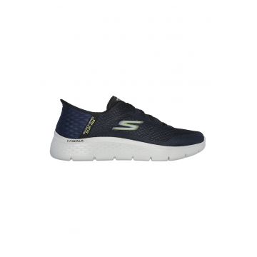 Pantofi sport cu sireturi slip-in GO WALK® Flex - New World - Verde lime/Bleumarin