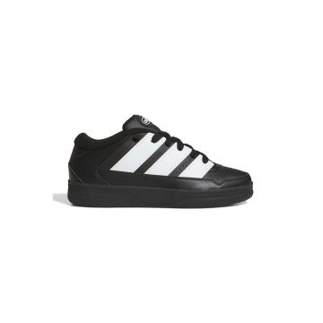 Pantofi sport de piele ecologica cu detalii perforate Breakstar - Negru stins/Crem