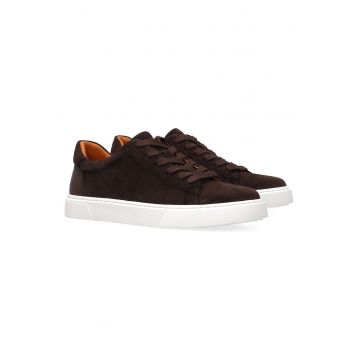 Pantofi sport din piele intoarsa cu profil jos