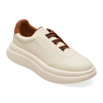 Pantofi sport EPICA albi, 6006, din piele naturala