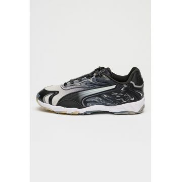 Pantofi sport Inhale RIPNDIP cu strat exterior din piele ecologica - Negru/Argintiu