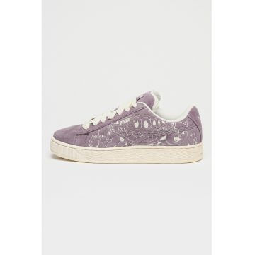 Pantofi sport low-cut XL RIPNDIP din piele intoarsa - Alb/Lila
