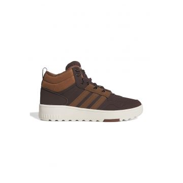 Pantofi sport mid-high de iarna cu detaliu logo Hoops 4.0 - Maro