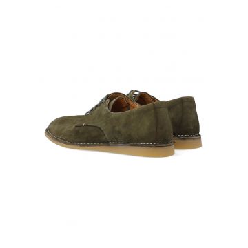 Pantofidin piele intoarsa cu snur -