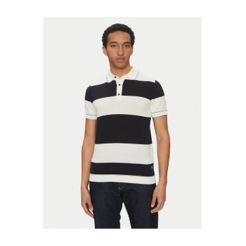 Pulover  pentru barbati cu dungi - Alb/Negru