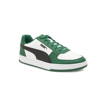 Tenisi barbati -  stil clasic - detalii din piele ecologica - verde/alb - sintetic