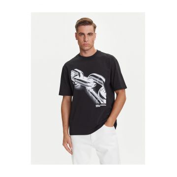 Tricou barbat -  negru - bumbac