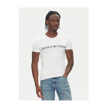 Tricou barbatesc  alb - bumbac -