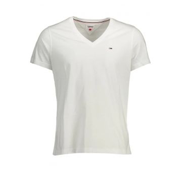 Tricou barbati cu decolteu in v - - Alb