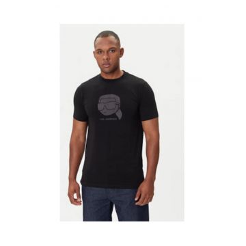 Tricou Barbati -  Negru - 95% bumbac organic - 5% elastan