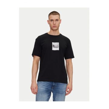 Tricou barbati  negru - bumbac -