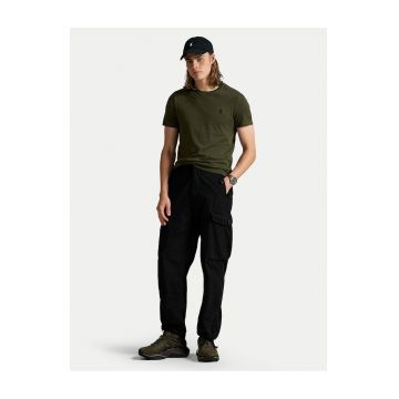 Tricou barbati  verde kaki - bumbac