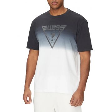 Tricou cu logo barbati  Z5GI02 - Alb/Negru