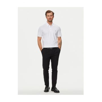 Tricou polo barbati  alb - bumbac -