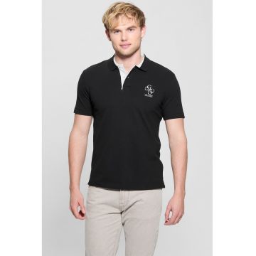 Tricou polo cu logo - Negru