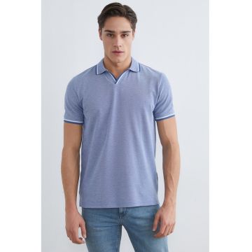 Tricou polo regular fit - Albastru azur