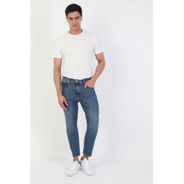 Blugi conici cu aspect decolorat Lucas