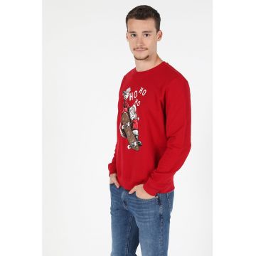 Bluza sport cu imprimeu de Craciun