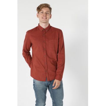 Camasa slim fit cu buzunar pe piept