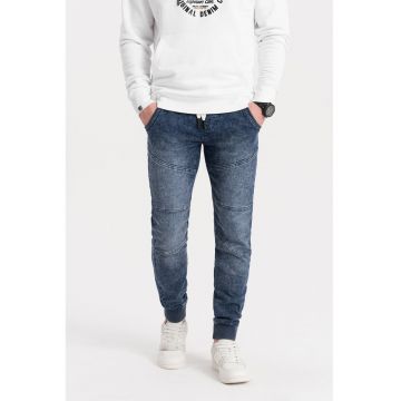 Pantaloni jogger cu aspect decolorat