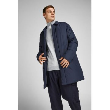 Jack & Jones - Pulover din amestec de bumbac organic cu fenta cu fermoar Bla Winter