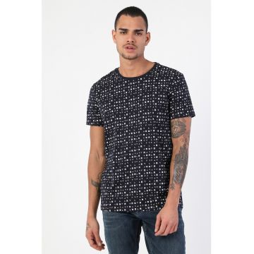 Tricou regular fit cu model geometric