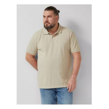 Big Sizes Tricou polo barbati big sizes - Regular fit din bumbac - Bej