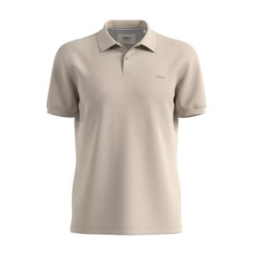 Big Sizes Tricou polo barbati big sizes - Regular fit din bumbac - Bej