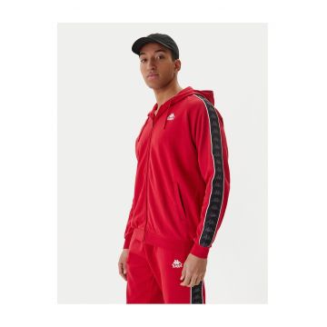 Bluza barbati -  fermoar - rosu - bumbac -